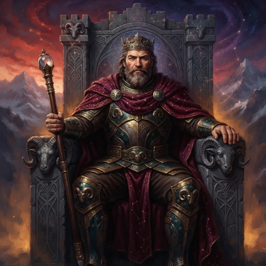 The Emperor tarot card art