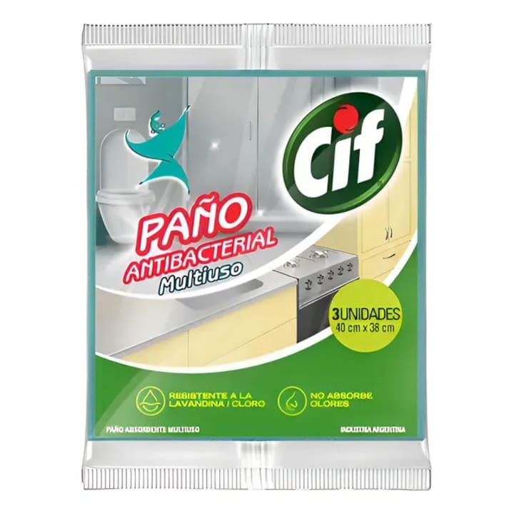 Paño antibacterial cif x 3 unidades