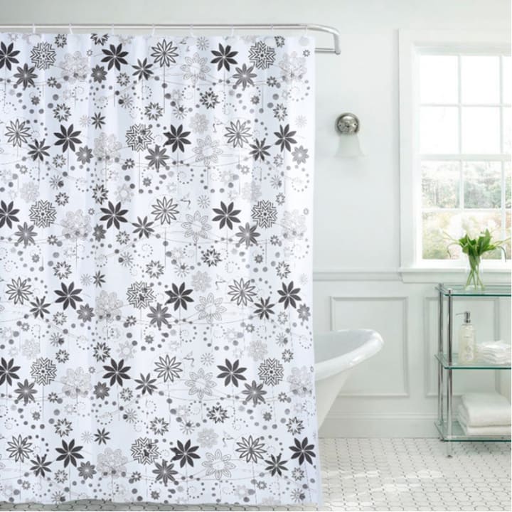 Cortina de baño plastica doble con ganchos
