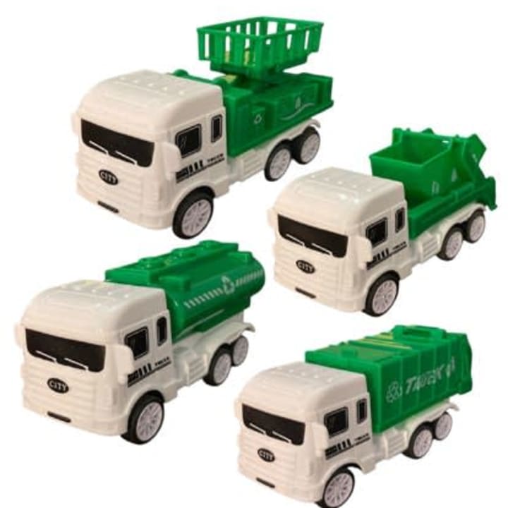Camión x 4 bolsa PVC a fricción