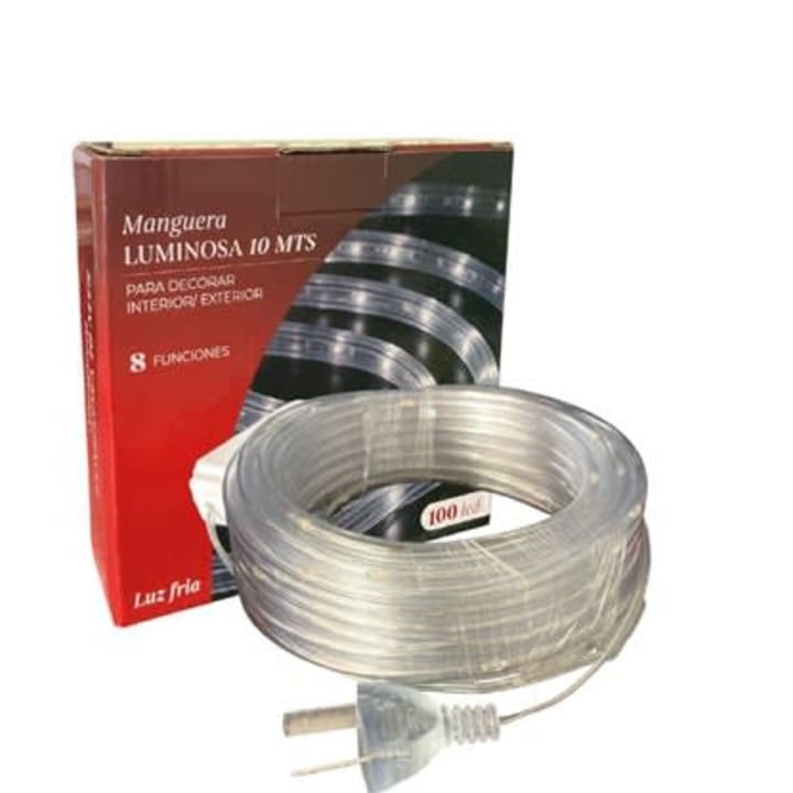 Luz LED manguera fina 10 mts blanca