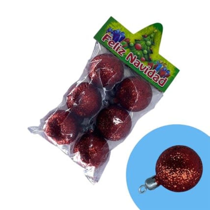Globo nº4 glitter bolsa x 6