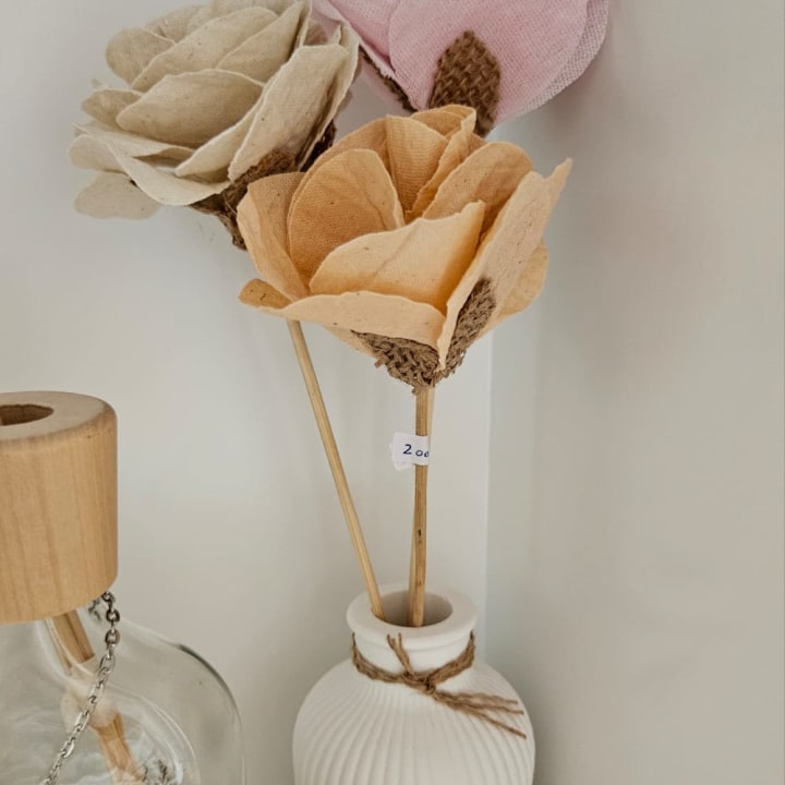 FLORES DE TELA DIFUSORAS