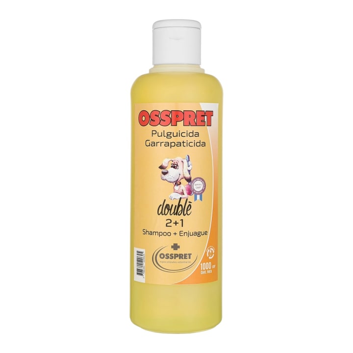 Shampoo Double 2 en 1 Osspret (pulgas, garrapatas y piojos)