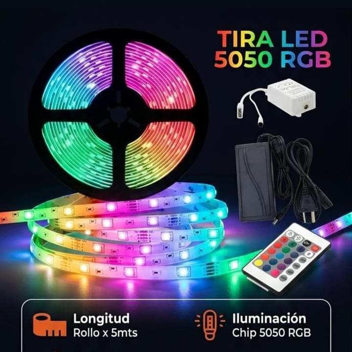 Tiras de luz led de colores de 5m