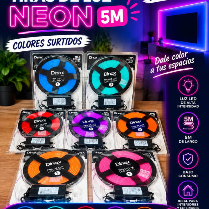 Tiras de luz neon Medida : 5 metros