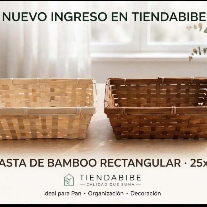 Canastas de bamboo rectangulares
