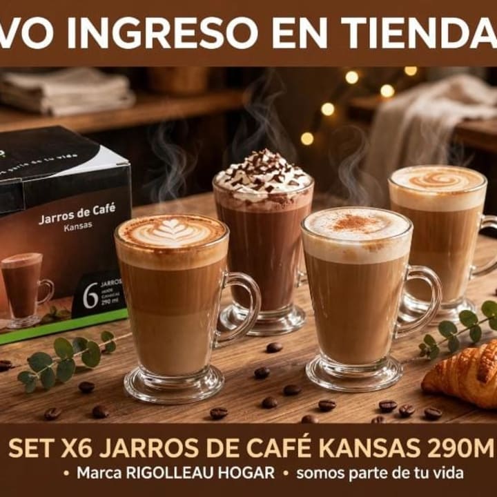 Set x6u jarros de café