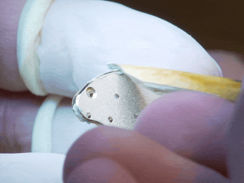 Working on the edge polishing of the Kudoke movement