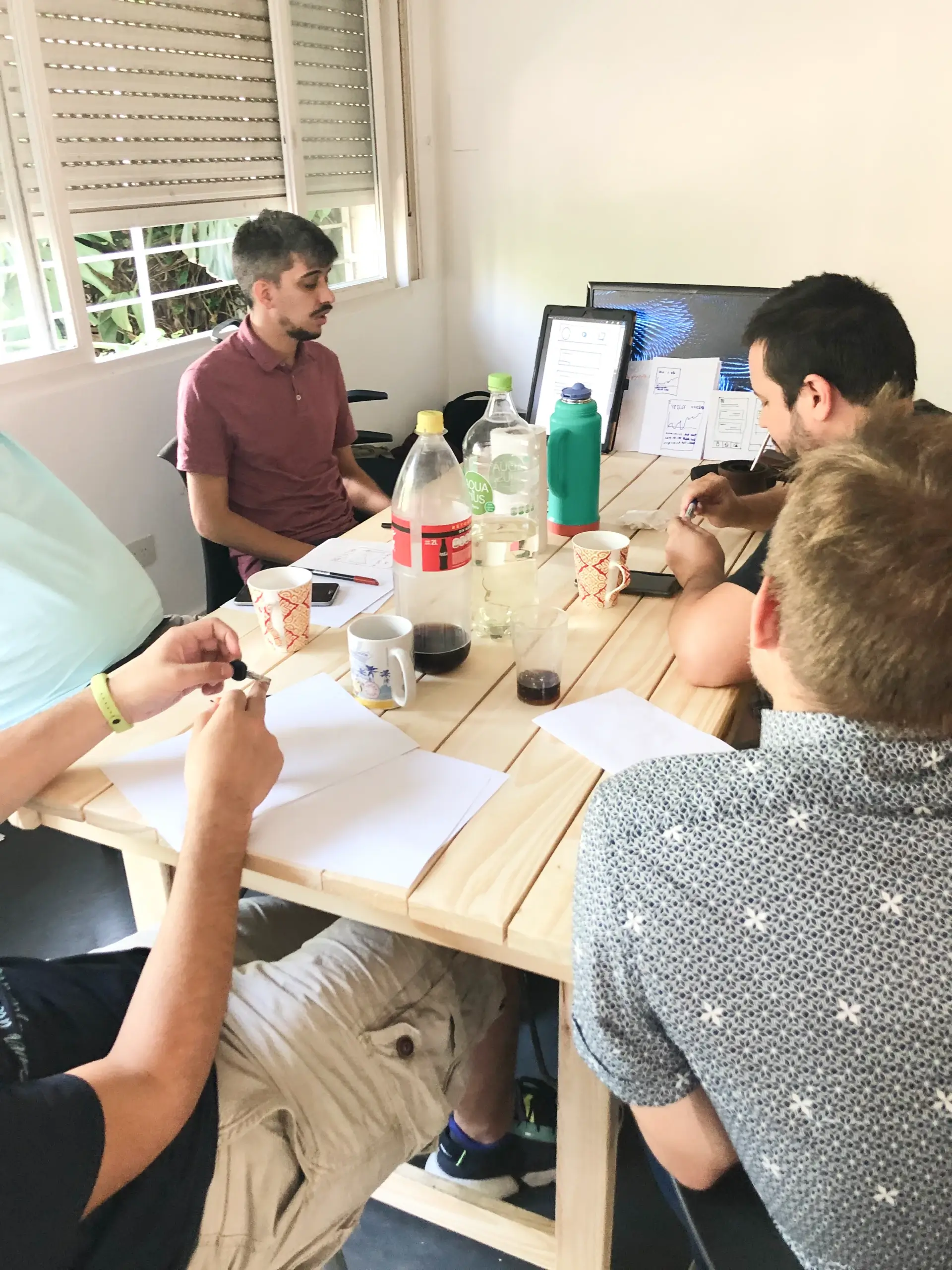 Photograph of a co-creation session with part of the team