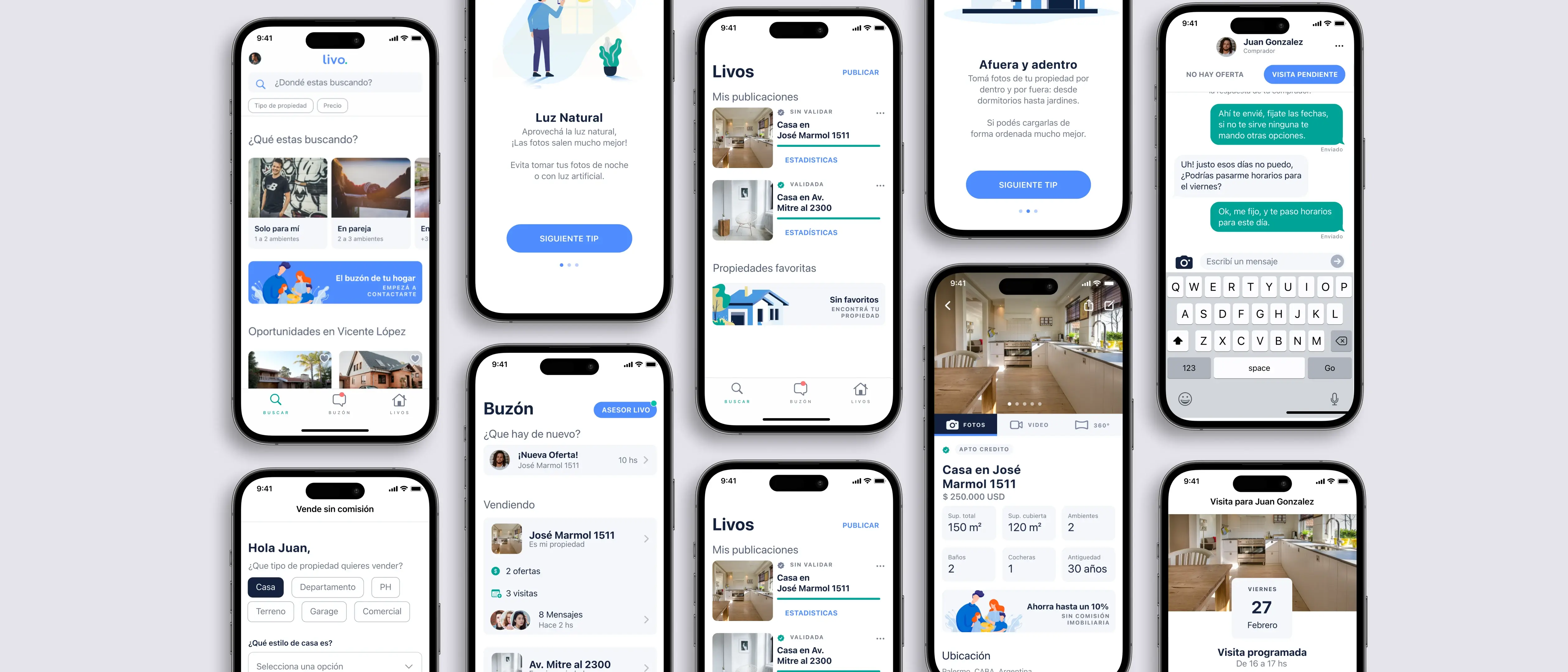 Final screens of the digital real estate project