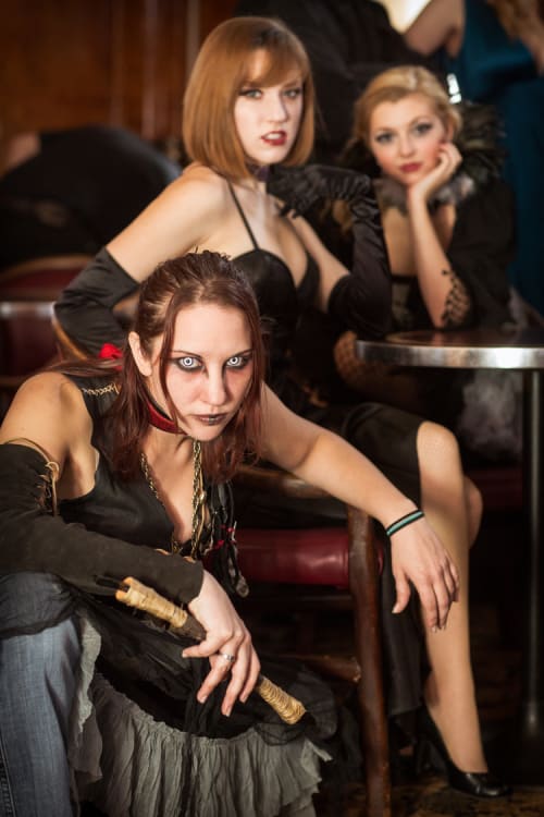 Example of costuming for a Vampire The Masquerade LARP