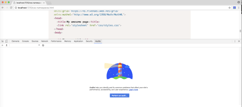 Audit Panel in Chrome Dev Tools