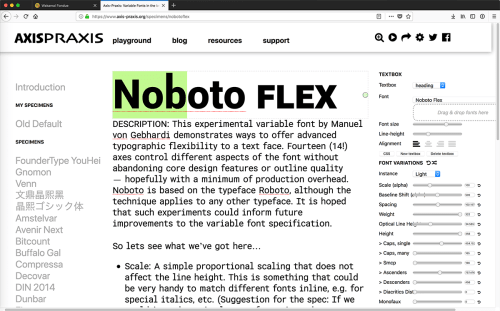 Axis Praxis App on Firefox Nightly 61.0a