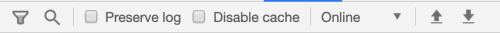 Chrome DevTools Network pannel options