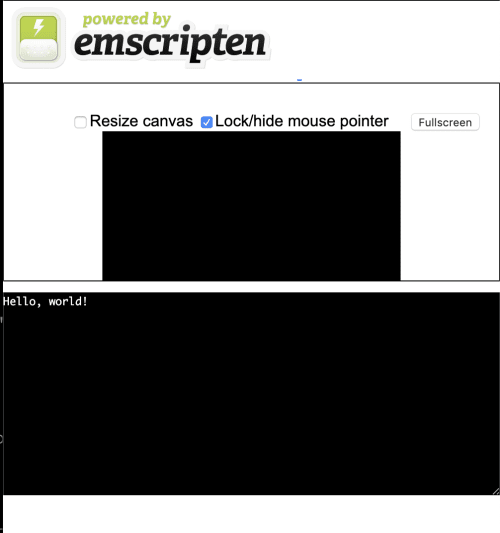 Emscripten HTML page show results of the code