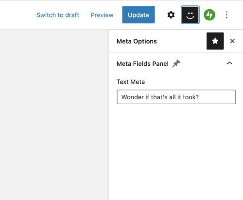 Custom WordPress metabox viewed in the block editor