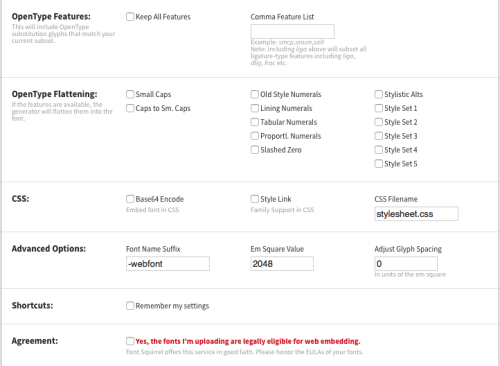 Additional options and permissions