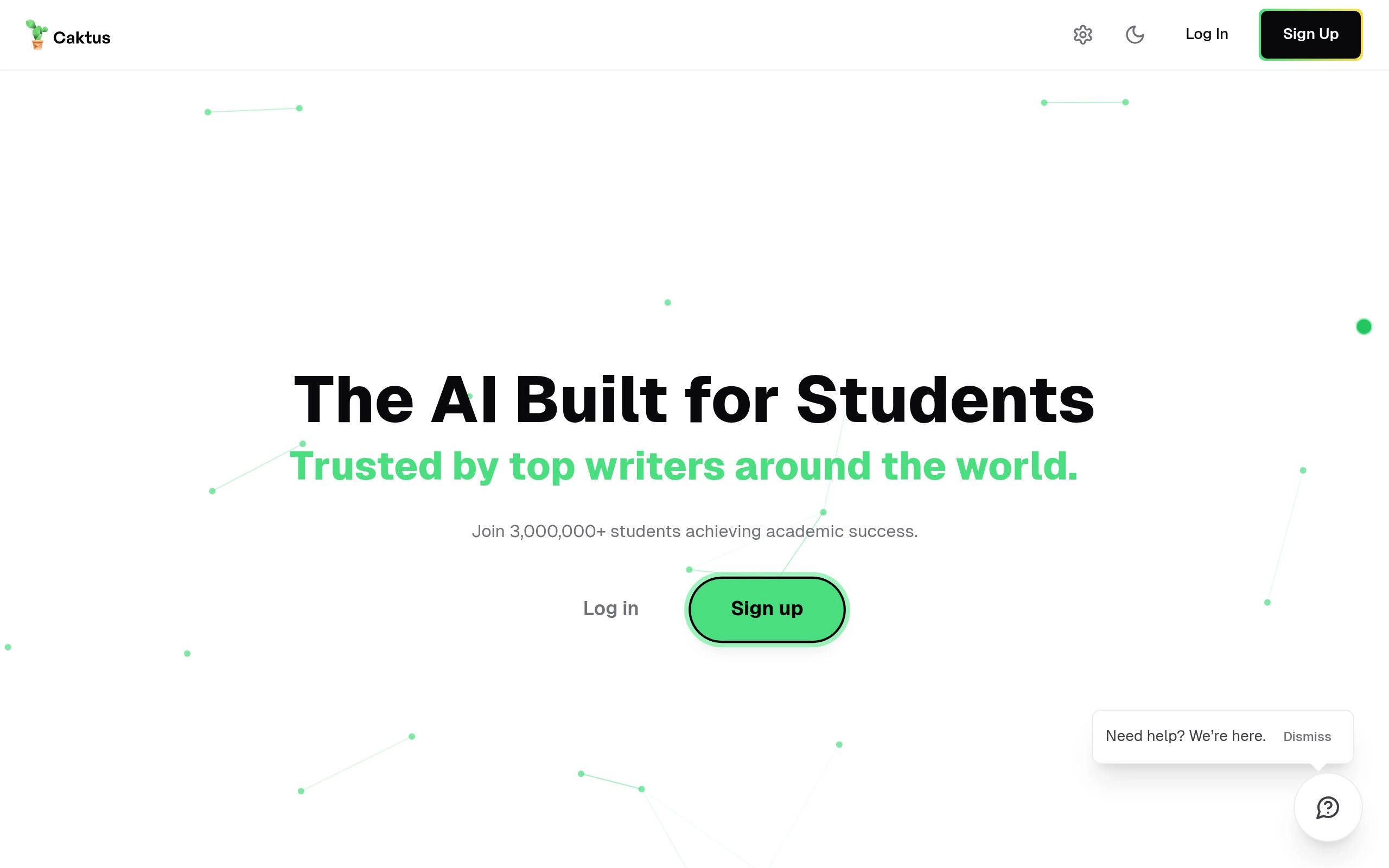 Caktus AI Interface Screenshot Caktus AI Student & Academic AI Tool Workspace UI Preview