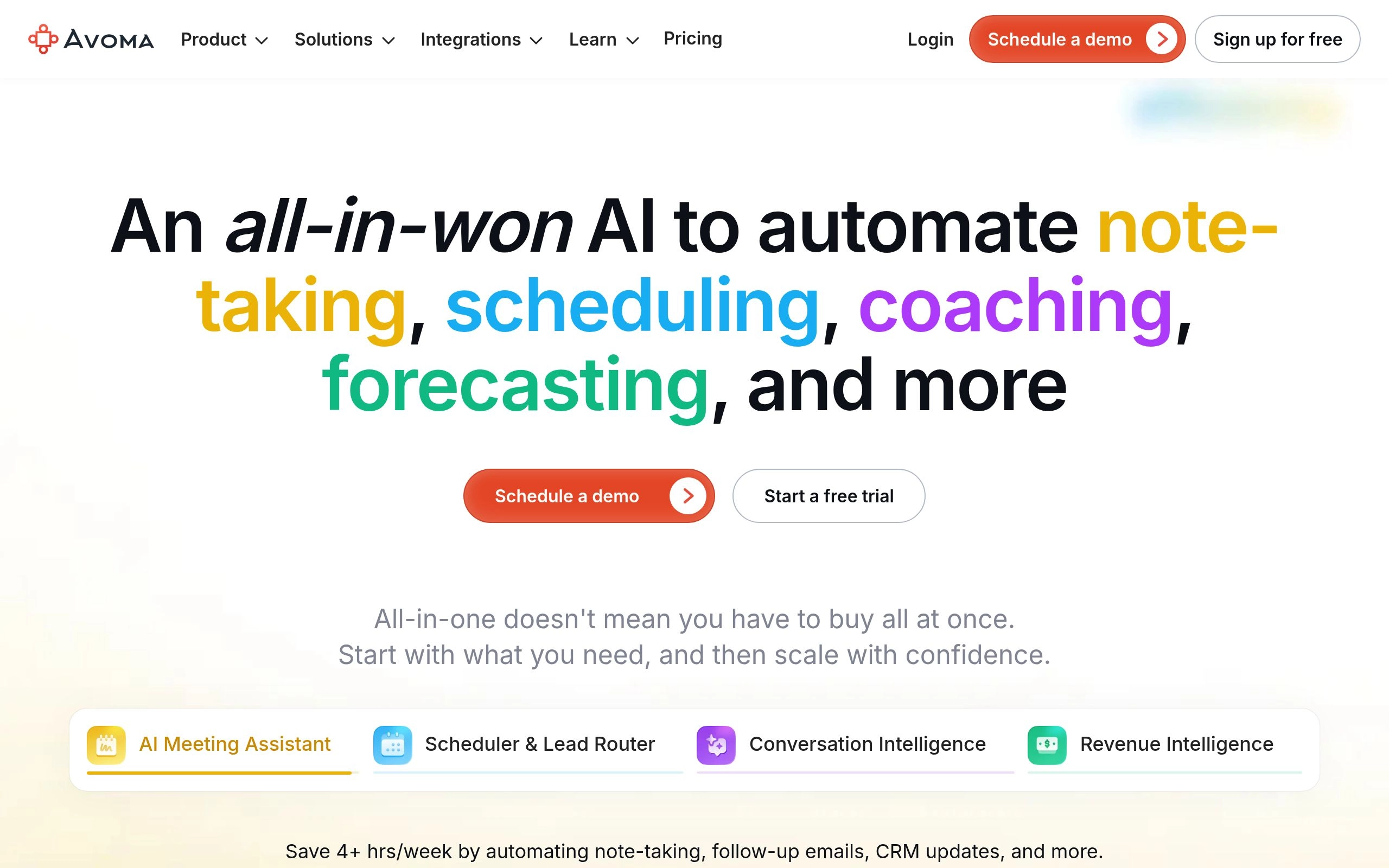 Avoma Meeting Intelligence and Conversation Analytics Workspace