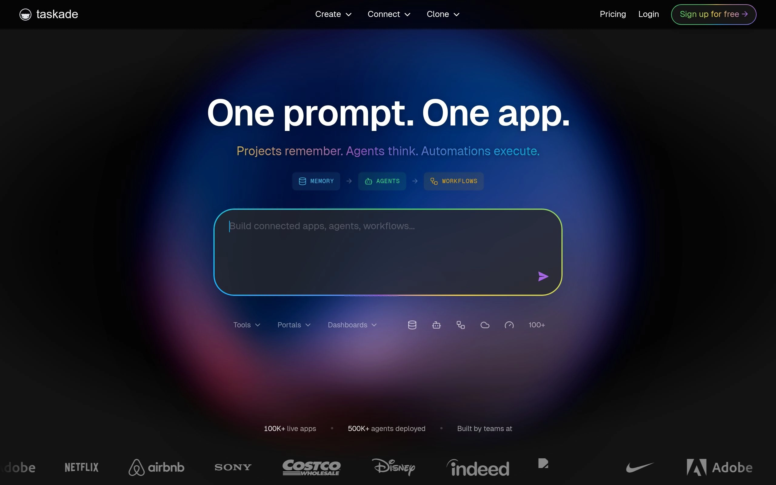 Taskade Genesis AI Productivity Tool Workspace UI Preview