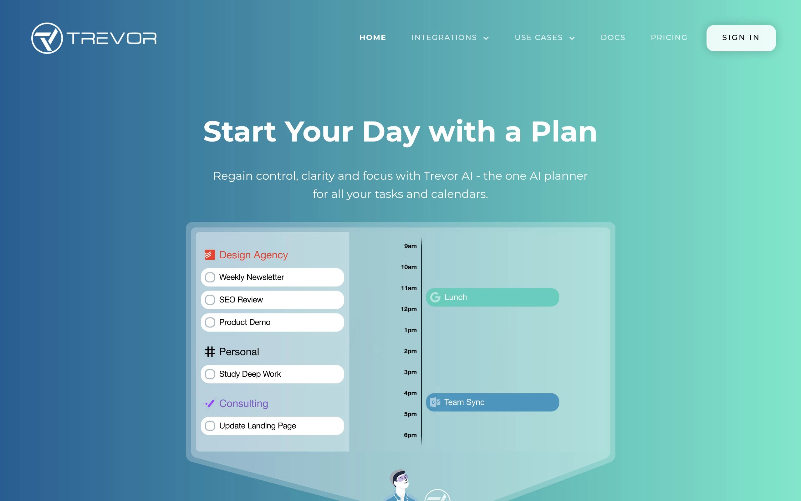 Trevor AI AI Software User Interface and Dashboard Screenshot Preview
