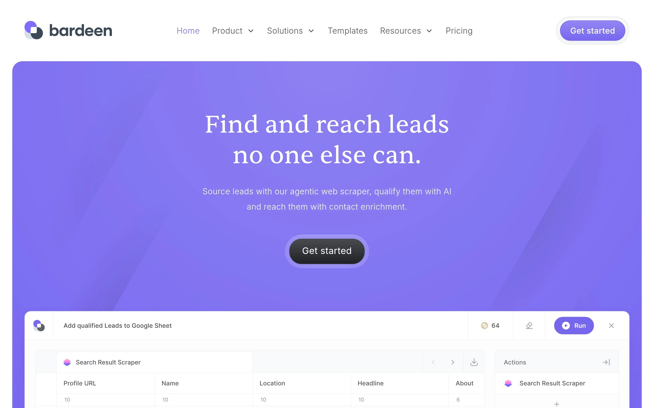 Bardeen AI Browser Extension Automation Interface Screenshot