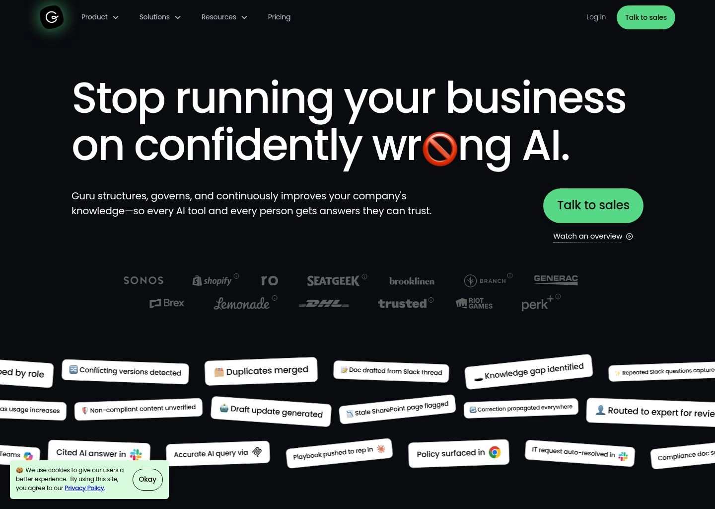 Guru AI Software User Interface and Dashboard Screenshot Preview