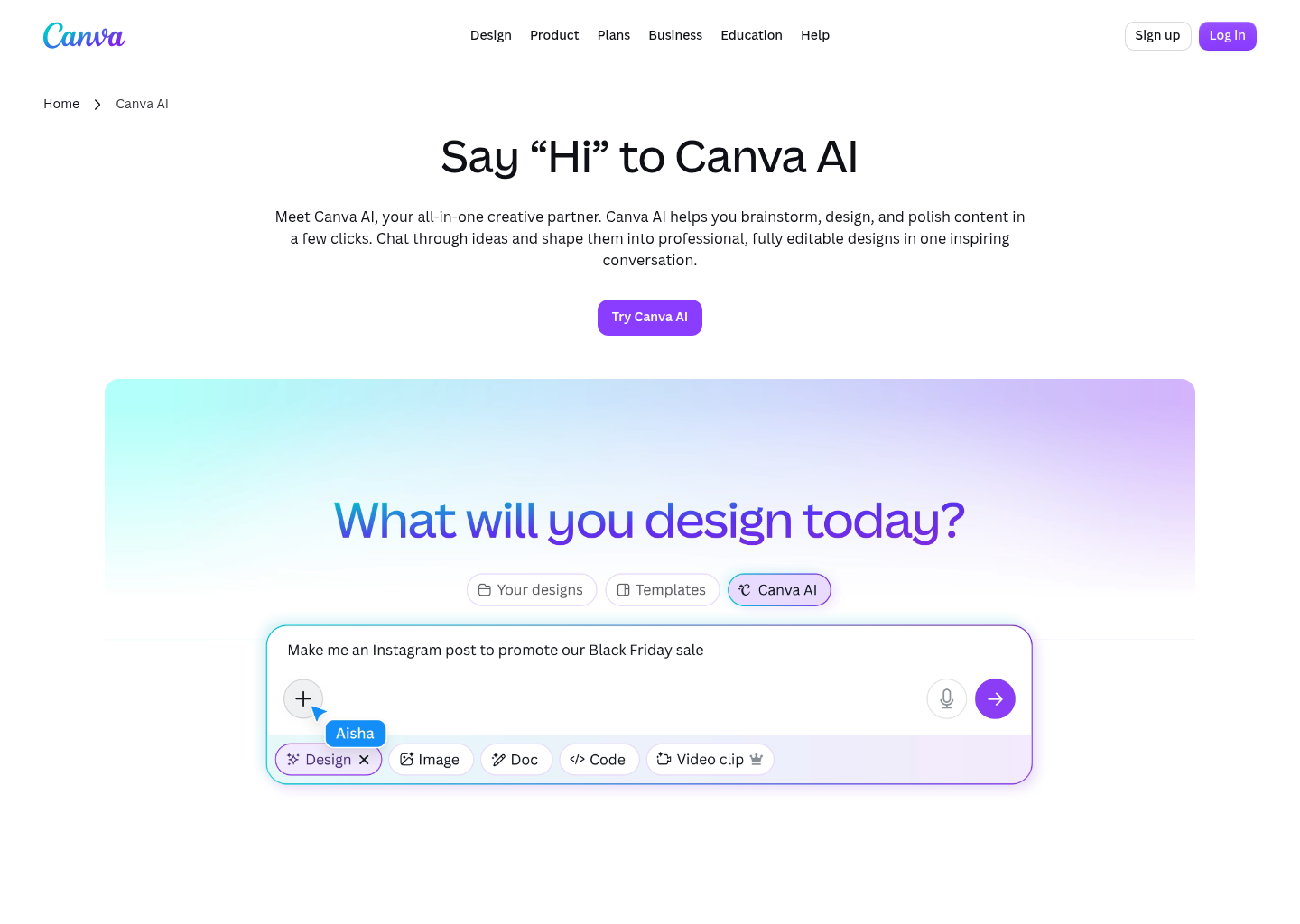 Canva AI Magic Studio Graphic Design Workspace