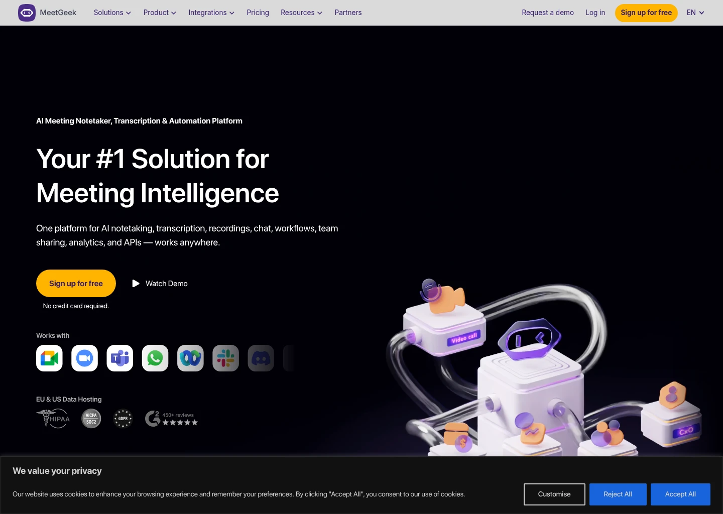 MeetGeek AI Software User Interface and Dashboard Screenshot Preview