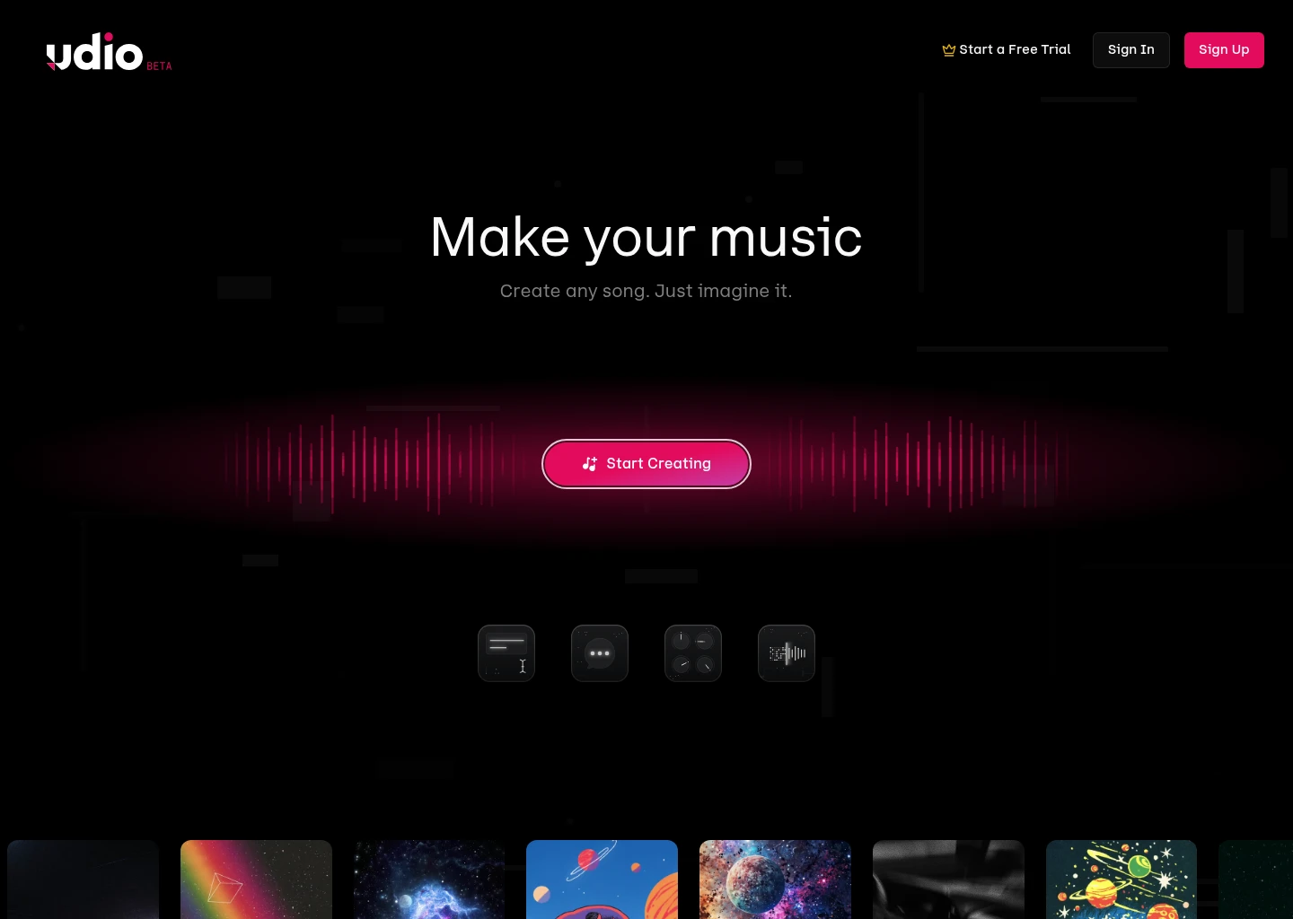 Udio Generative Studio Inpainting and Waveform Editing Console