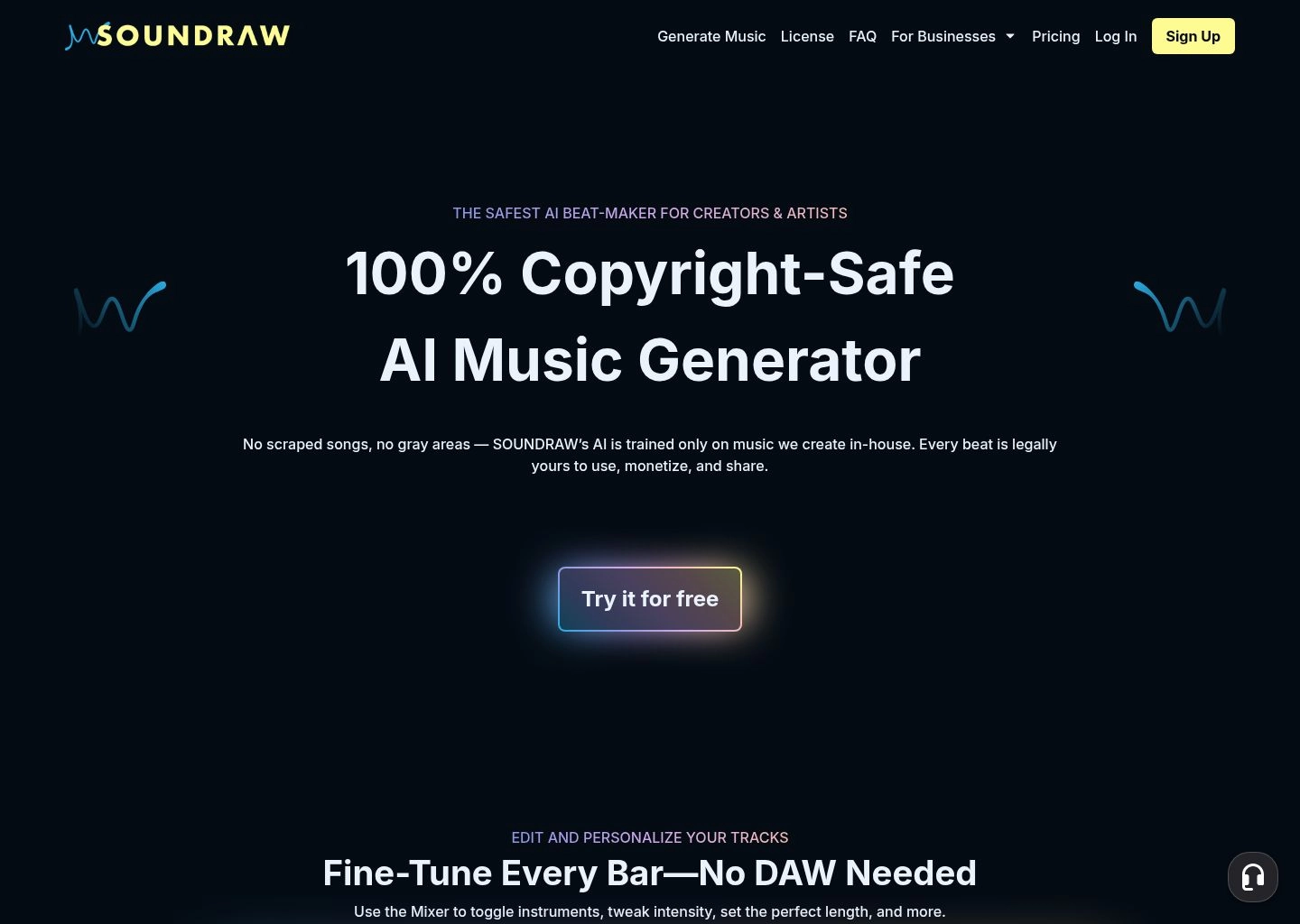 SOUNDRAW Phrase Editor and Customization Timeline