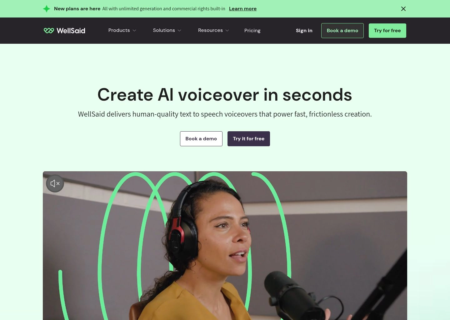 WellSaid Labs Studio Voiceover Editor and Pronunciation Library