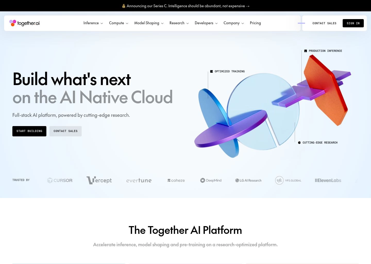 Together AI AI Software User Interface and Dashboard Screenshot Preview