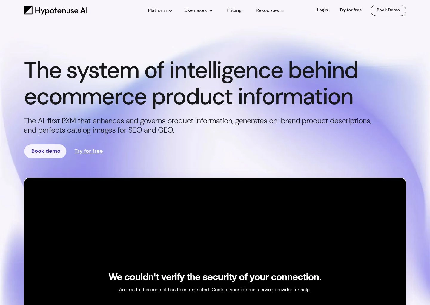 Hypotenuse AI AI Writing Tool Workspace UI Preview