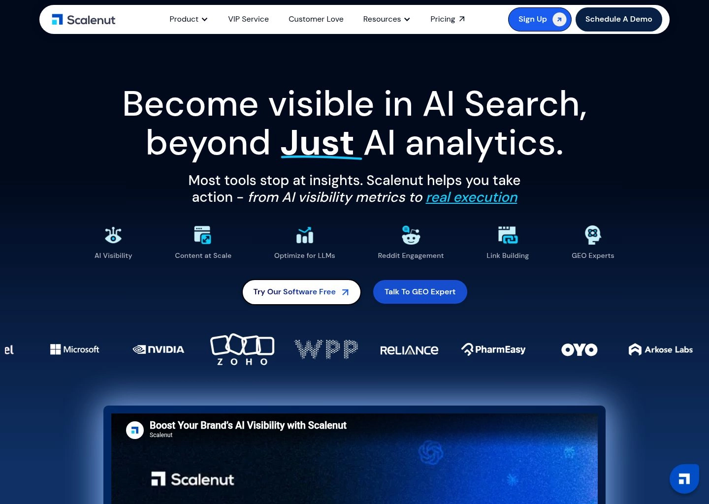 Scalenut Cruise Mode dashboard showing 5-step AI article generation and integrated NLP SEO editor