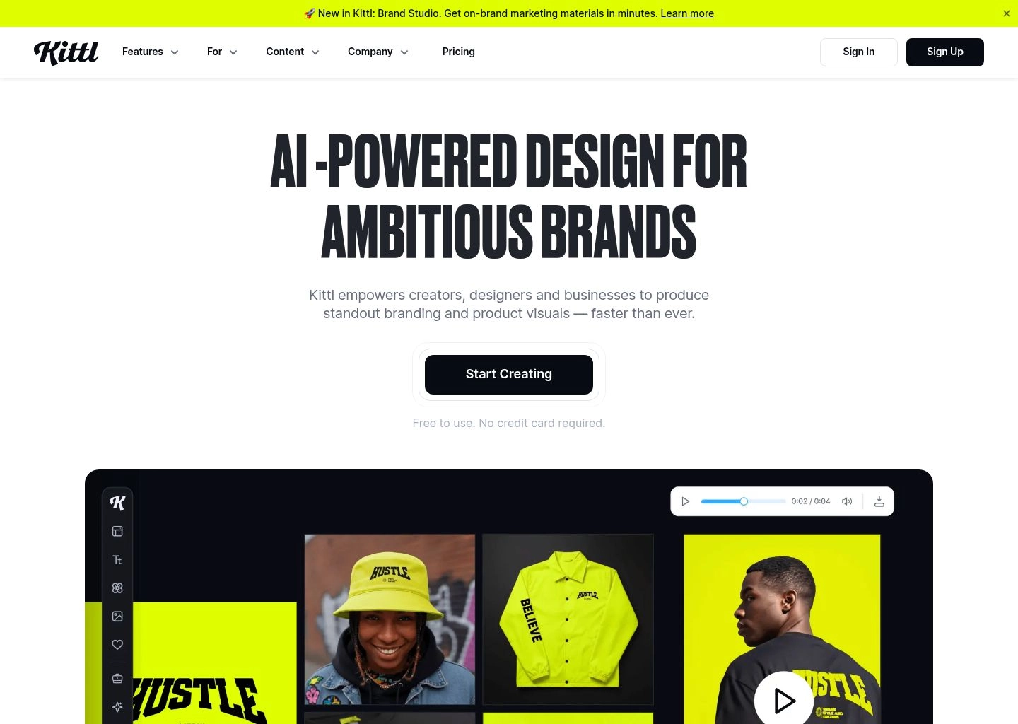 Kittl AI Typography and Merchandise Design Canvas