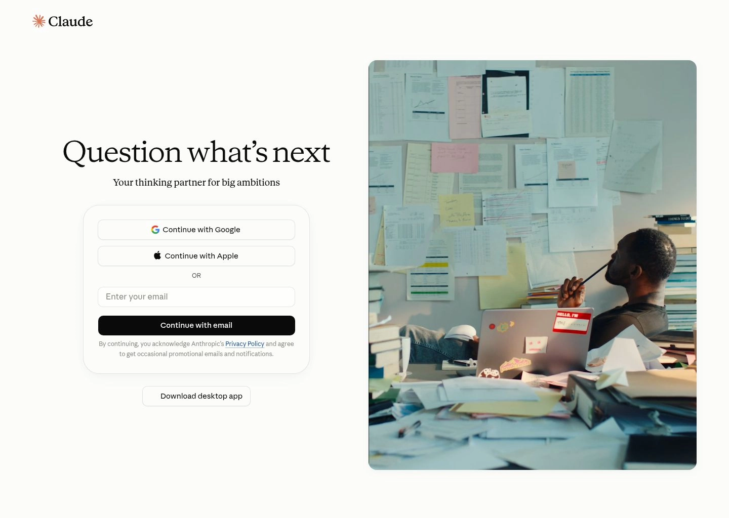 Claude AI Writing Tool Workspace UI Preview