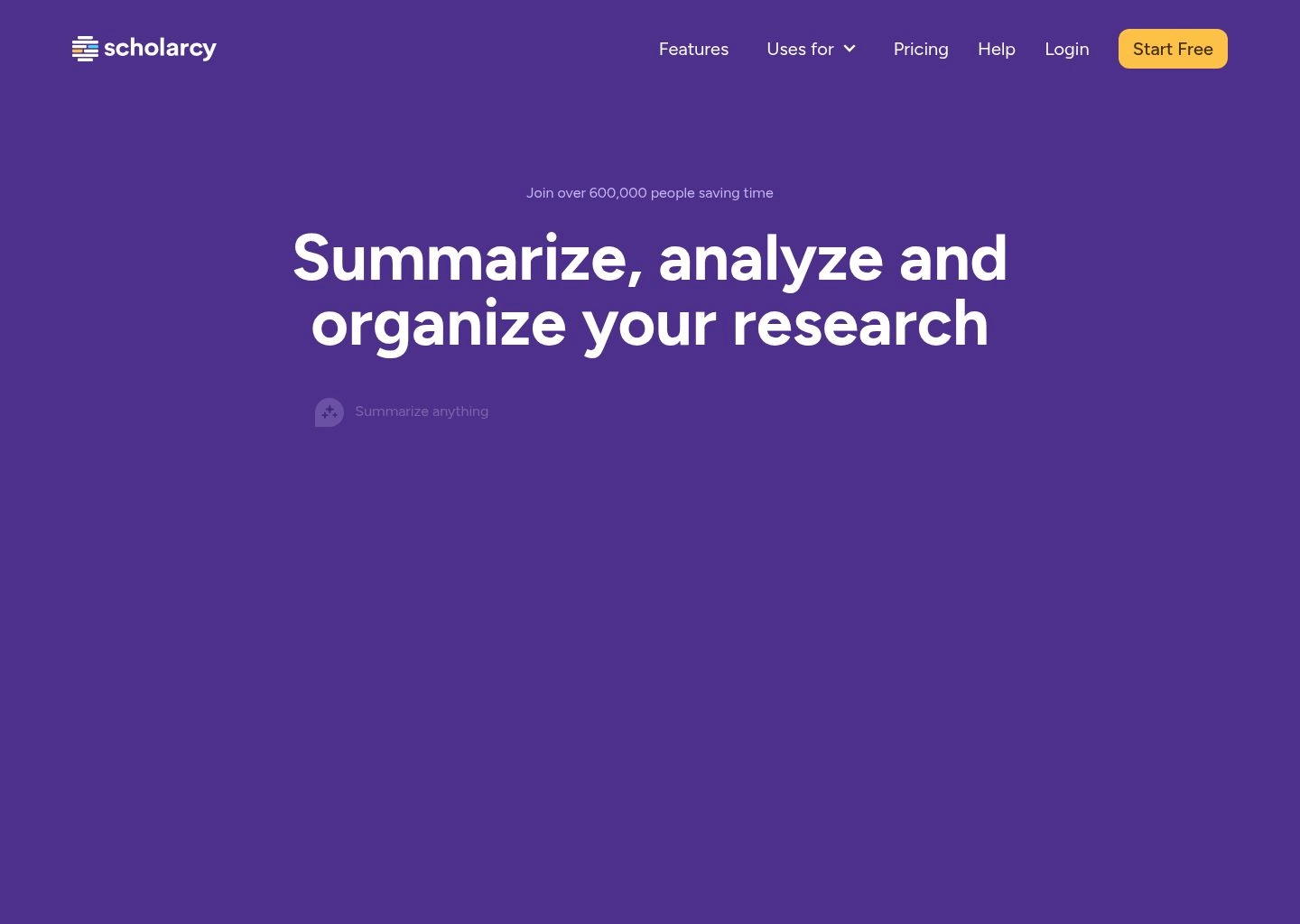 Scholarcy AI academic summarizer flashcards and literature matrix generation