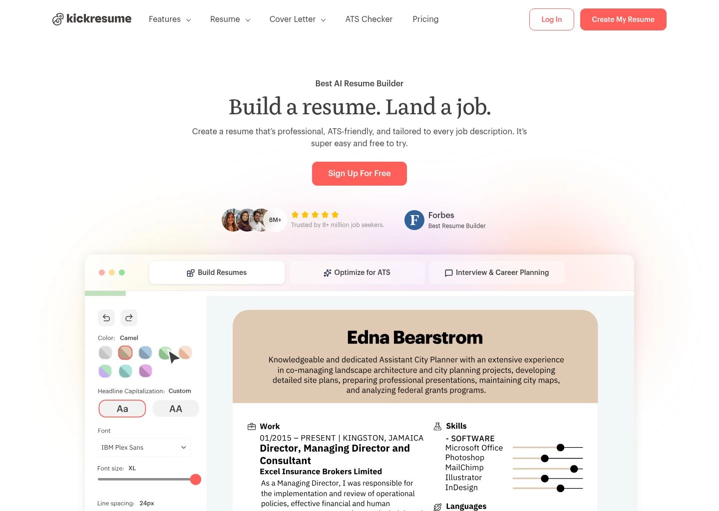 Kickresume AI resume and cover letter builder with GPT-4o writer