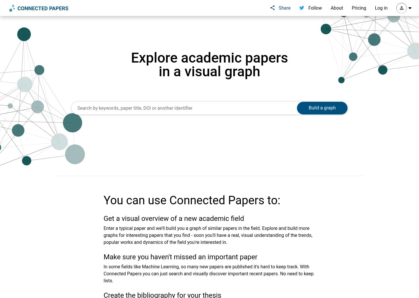 Connected Papers visual similarity graph and co-citation clustering