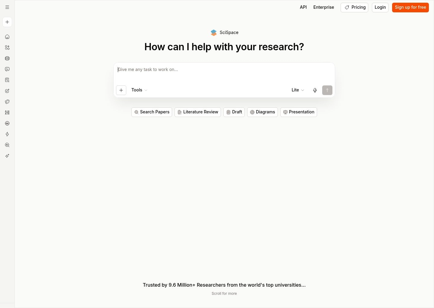 SciSpace AI academic reading copilot explaining math equations and research tables