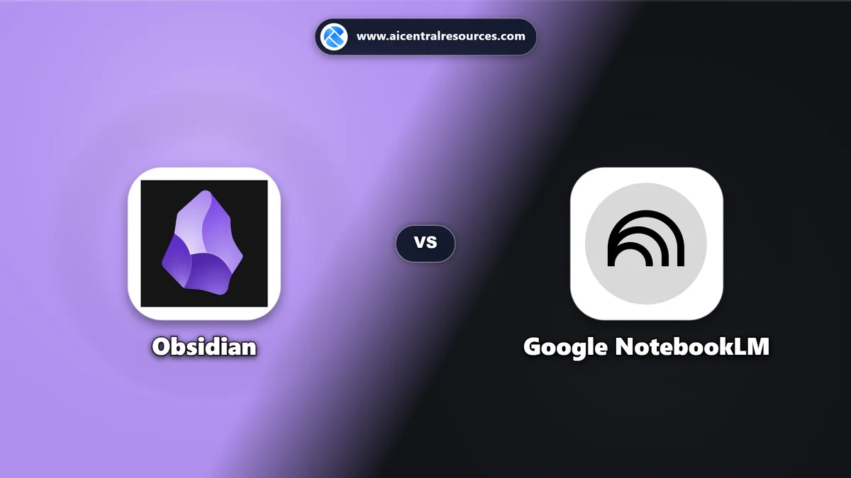 Obsidian vs Google NotebookLM Comparison Battle Card - Features, Pricing & Review in AI Productivity Tools