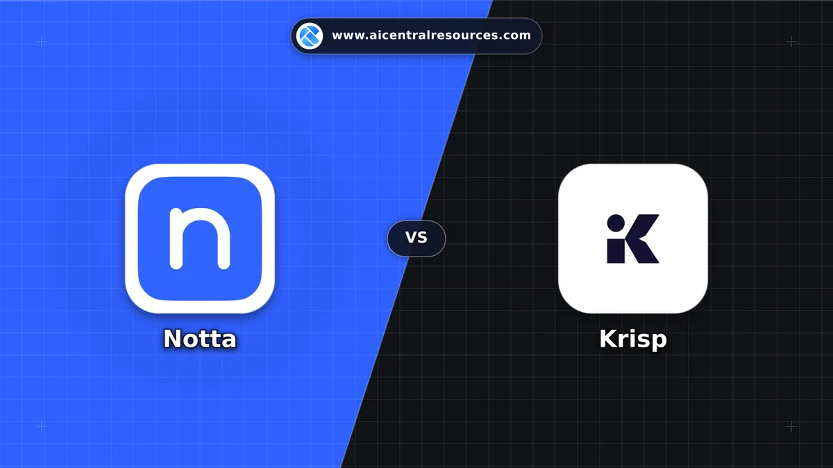 Notta vs Krisp Comparison Battle Card: Features, Pricing & Performance Matrix in AI Productivity Tools