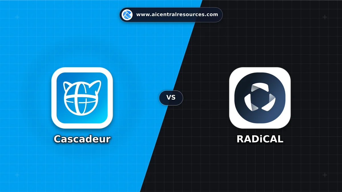 Cascadeur vs RADiCAL Comparison Battle Card - Features, Pricing & Review in AI Design Tools