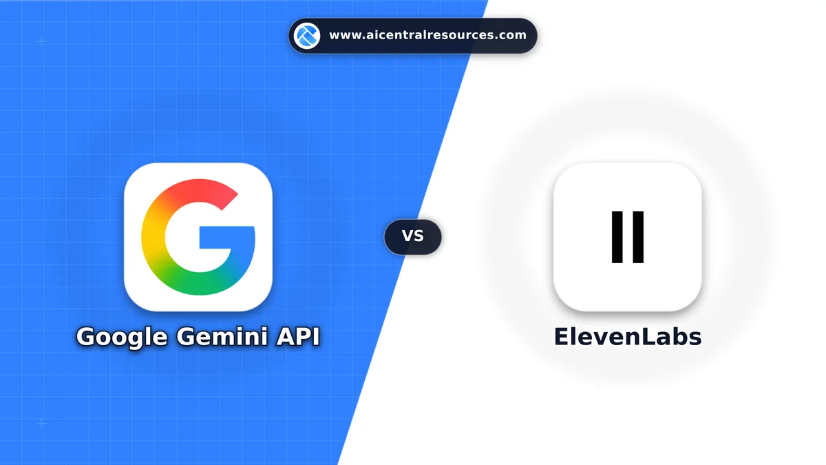 Compare Google Gemini API vs ElevenLabs - Features, Pricing & Performance Matrix Google Gemini API vs ElevenLabs Comparison Battle Card - Features, Pricing & Review in AI Audio & Music Tools