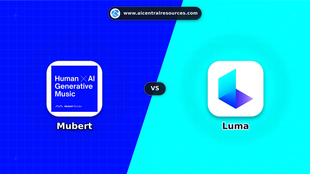 Compare Mubert vs Luma - Features, Pricing & Performance Matrix Mubert vs Luma Comparison Battle Card - Features, Pricing & Review in AI Audio & Music Tools