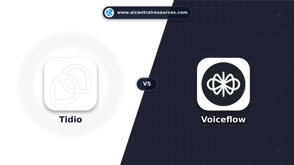 Compare Tidio vs Voiceflow - In-Depth Feature Matrix, Pricing & Ratings Tidio vs Voiceflow Comparison Battle Card: Features, Pricing & Performance Matrix in AI E-commerce Tools