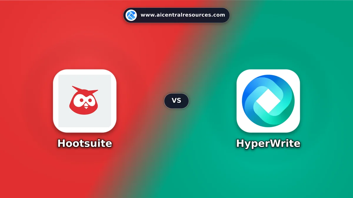 Hootsuite vs HyperWrite Comparison Battle Card - Features, Pricing & Review in AI Marketing Tools