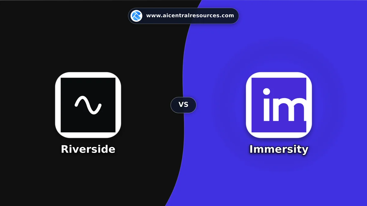 Compare Riverside vs Immersity - Features, Pricing & Performance Matrix Riverside vs Immersity Comparison Battle Card - Features, Pricing & Review in AI Video Tools
